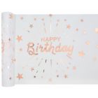 RUNNER DA TAVOLO HAPPY BIRTHDAY WHITE/ROSE GOLD