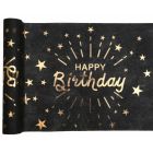 RUNNER DA TAVOLO HAPPY BIRTHDAY GOLD/ BLACK