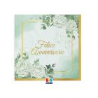 TOVAGLIOLI FELICE ANNIVERSARIO EUCALIPTO 25x25CM PZ.16 76192