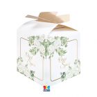 SCATOLINE CUBETTO FIOCCO OGGI SPOSI EUCALIPTO PZ.10