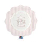 6 Piatti Ø 25 cm BATTESIMO CARILLON Rosa