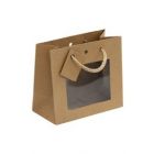SHOPPER AVANA OPACA CON FINESTRA 24 X 14 X 19,5 CM 10PZ