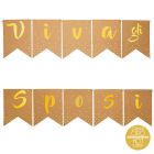 BANDIERINA VIVA GLI SPOSI MATRIMONIO.