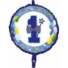 PALLONCINO MYLAR 1° COMPLEANNO CELESTE