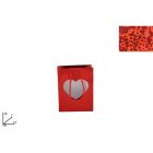 BUSTA REGALO VETRINETTA CON CUORE18X14X7CM  LV