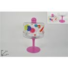 ALZATINA IN VETRO 24CM CARAMELLE 