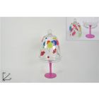 ALZATINA IN VETRO OVALE COLORATA 32CM 