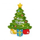 PALLONCINO MYLAR SUPERSHAPE ALBERO DI NATALE MERRY XMAS