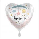 PALLONCINO DF MYLAR CUORE "ASPETTANDO TE"