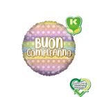 PALLONCINO MYLAR 18" MACARON BUON COMPLEANNO POP-IT