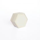 SCATOLINA ESAGONALE AVORIO CON DIVISORI 8X8X4CM