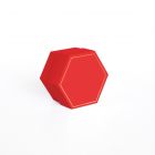 SCATOLINA PORTACONFETTI ESAGONALE ROSSO 8X8X4CM 20PZ