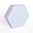 SCATOLINA PORTACONFETTI ESAGONALE CARTA DA ZUCCHERO 16X16X4CM 20PZ