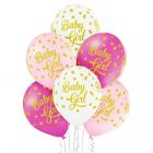 PALLONCINI LATTICE 12" BABY GIRL DOTS PZ.50