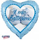 MYLAR BATTESIMO BIMBO A CUORE 18”