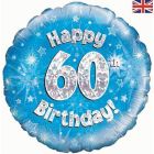 PALLONCINO MYLAR 60TH BIRTHDAY BLUE