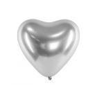 PALLONCINI 12" CUORI GLOSSY SILVER PZ.50