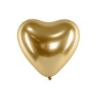 PALLONCINI 12" CUORI GLOSSY GOLD PZ.50