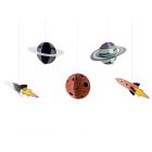 DECORAZIONI IN CARTONCINO SPACE PARTY PZ.5