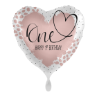 PALLONCINO DF MYLAR PERSONALIZZABILE CUORE ROSA