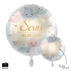 PALLONCINO DF MYLAR PERSONALIZZABILE TONDO NUVOLETTE