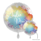 PALLONCINO MYLAR DF PERSONALIZZABILE WATERCOLOUR