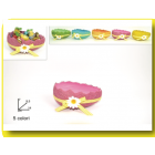 CESTINO MEZZO UOVO C/FIORE 14CM