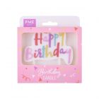 CANDLE TOPPER PINK PASTEL BIRTHDAY