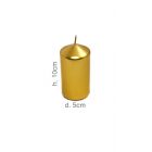 CANDELA PILLAR 5X10CM ORO