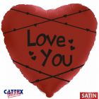 PALLONCINI MYLAR CUORE ROSSO/NERO 18” LV