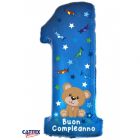 PALLONCINO MYLAR SUPERSHAPE N.1 BLU