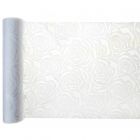 RUNNER DA TAVOLO BIANCO DECORATO ROSE BIANCHE