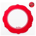 SOTTOBICCHIERI BIANCO E ROSSO METAL PZ.6