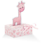 SCATOLINA CUCCIOLO GIRAFFA ROSA 5x3x6cm 20pz