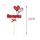 CAKE TOPPER LOVE YOU ROSSO 22cm  LV