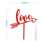 CAKE TOPPER LOVE ROSSO 15cm LV