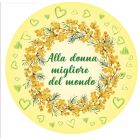 MINI SHAPE 9" FESTA DELLA DONNA GIALLO PZ.5
