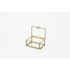 COFANETTO VETRO METALLO ORO 9,2X6,7 H4,2.