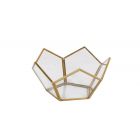 CIOTOLA ESAGONALE VETRO PUNTE D14,5 H7cm.