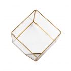 CUBO IN VETRO ORO 12,5X12,5cm  H12,5cm.