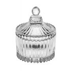 BOMBONIERA VETRO RIGATO F9065