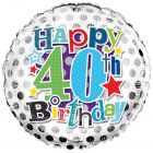 PALLONCINO MYLAR HAPPY 40TH BIRTHDAY