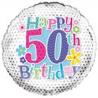 PALLONCINO MYLAR HAPPY 50TH BIRTHDAY