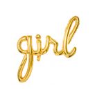 SCRITTA MYLAR CORSIVO ORO "GIRL"