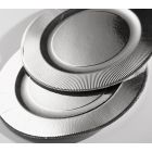 SOTTOPIATTI MILLE RIGHE ARGENTO SATINATO PZ.4