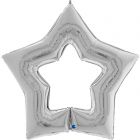 PALLONCINO MYLAR SUPERSHAPE LINKY STAR SILVER