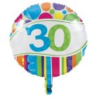 PALLONCINO MYLAR 30ANNI COLORATO.