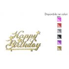 Cake Topper Happy Birthday Legno