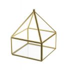 TERRARIUM PORTACONFETTI VETRO /METALLO ORO