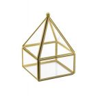 TERRARIUM PORTACONFETTI VETRO /METALLO ORO HF040-8